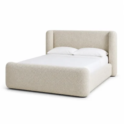 Designer King Size Bed Frame Dubai crafted with high-quality upholstery for contemporary bedrooms in the UAE.