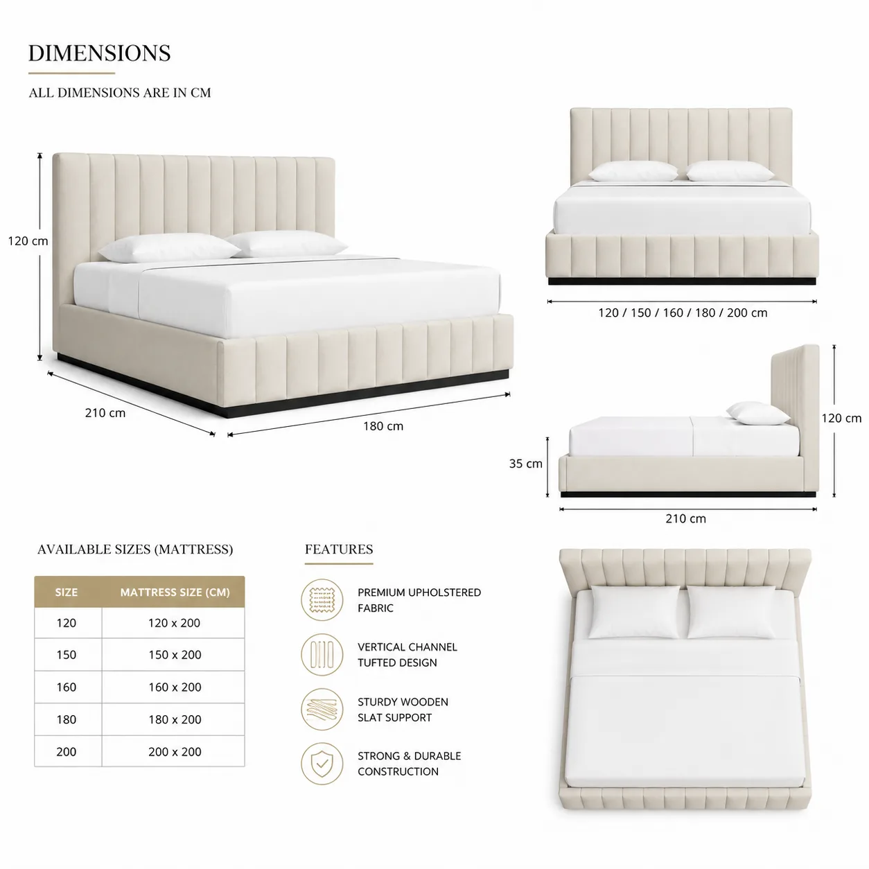 Premium Tufted Bed UAE combining elegant craftsmanship with lasting comfort and support