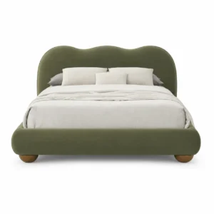Sleek Platform Bed Frame Dubai with a modern upholstered design for contemporary bedrooms