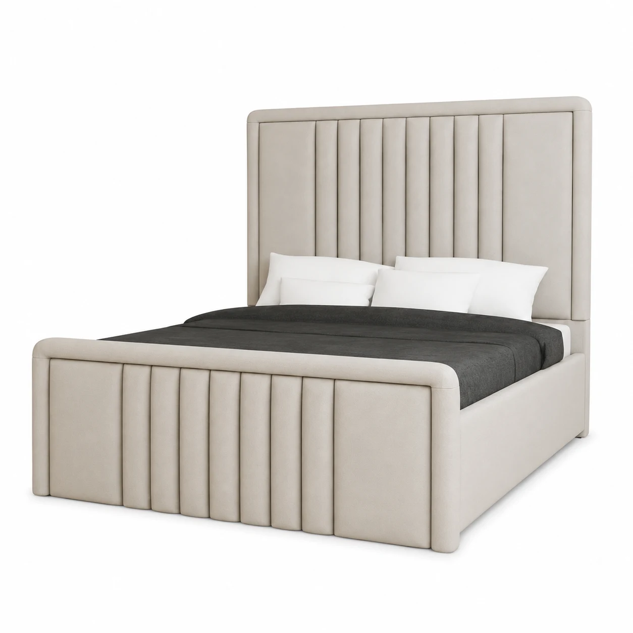 Right side profile of a Space Saving Storage Bed in Dubai with durable frame and integrated storage solution.