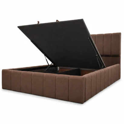 Luxury Storage Bed Frame featuring spacious under-bed storage and a premium upholstered design for homes in Dubai, UAE.