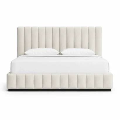 Vertical Channel Tufted Platform Bed. dubai uae