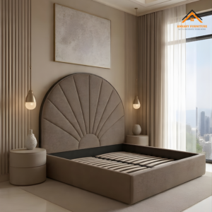 Art Deco upholstered bed UAE