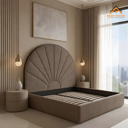 Art Deco upholstered bed UAE