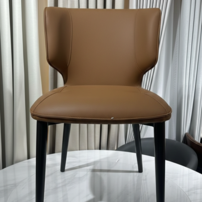 Modern brown finish dining chair Ansary Furniture Dubai showroom