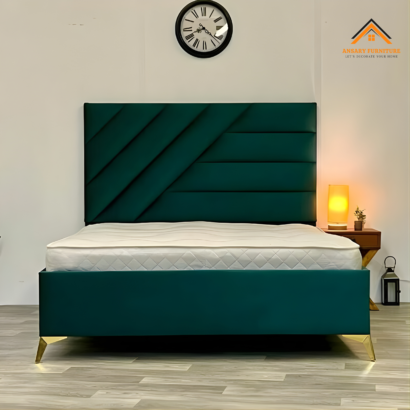 Elara Premium Teal Fabric Bed Frame