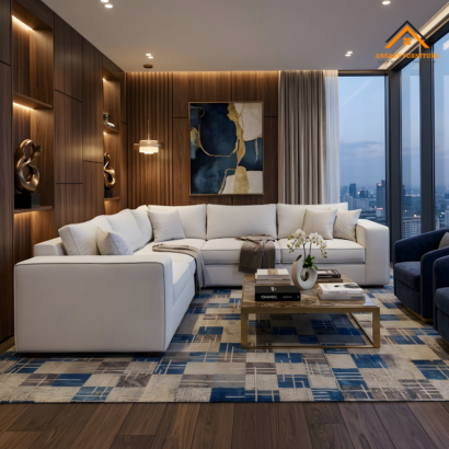 Modern L-Shaped 5-Seater Sofa
