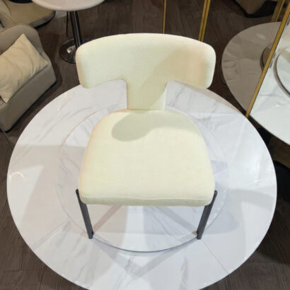 Designer bouclé dining furniture by Ansary Furniture Dubai