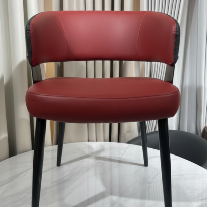 • Black metal leg chair