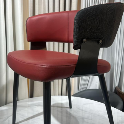 • Faux leather dining chair