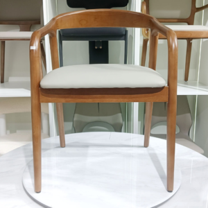 Natural Wood Hand-Woven Armchair — Elegant Comfort Seating