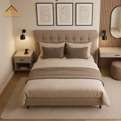 Modern beige bed UAE