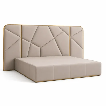Elite King Bed Frame in a modern bedroom with premium craftsmanship, stylish upholstery, and a timeless design for UAE homes.