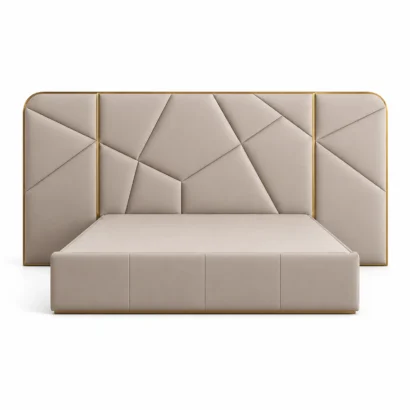Elite King Bed Frame dubai with premium upholstered design, perfect for modern luxury bedrooms in Dubai, UAE.