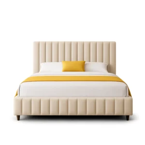 Grand Luxury Bed Frame Dubai UAE with premium upholstered design, modern bedroom furniture in Dubai, UAE.