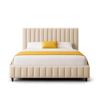 Grand Luxury Bed Frame Dubai UAE with premium upholstered design, modern bedroom furniture in Dubai, UAE.