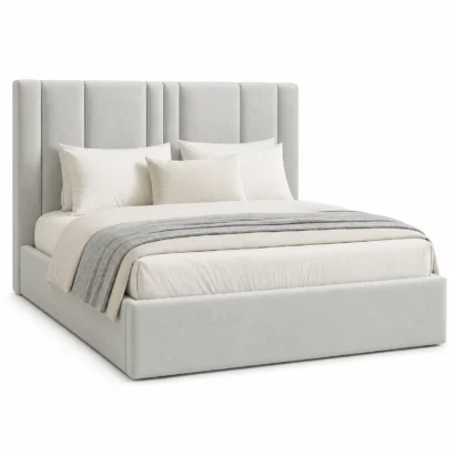 Luxury Modern Bed Frame Dubai featuring a sleek contemporary design and premium fabric finish