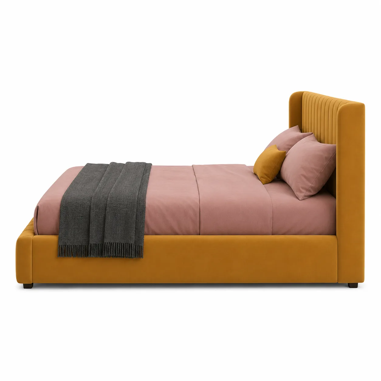 Luxury Modern Vertical Channel Tufted Bed crafted for contemporary UAE homes