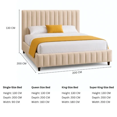 Modern Grand Luxury Platform Bed Frame by Ansary Furniture, designed for contemporary homes across the UAE.