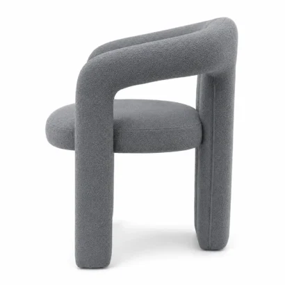 Modern sculptural chair right side view with premium furniture design