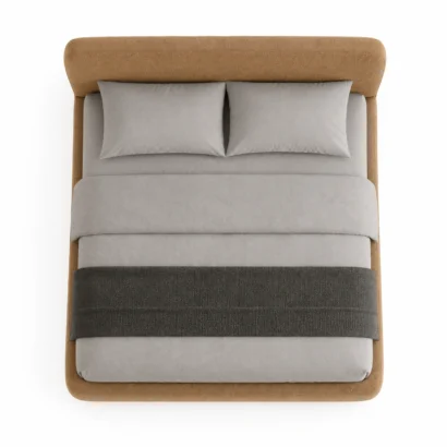 Premium Modern Minimalist Bouclé Bed crafted for stylish bedrooms across the UAE