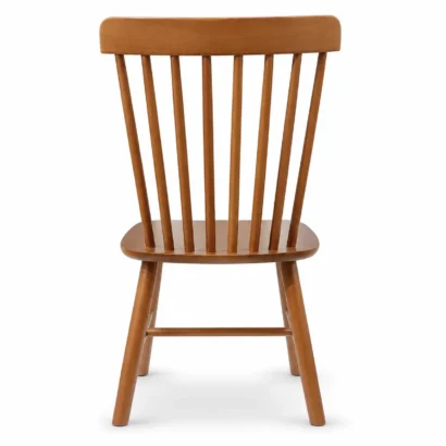 Rowan spindle-back wooden dining chair with natural wood finish