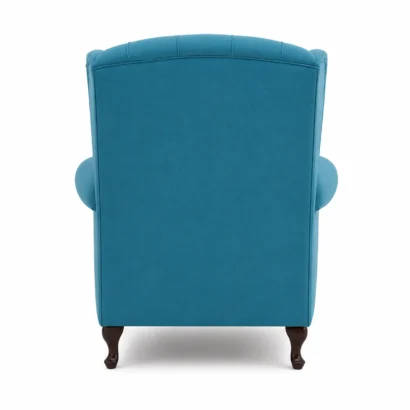 Royal Turquoise Wingback 2-Armchair with elegant upholstered seating