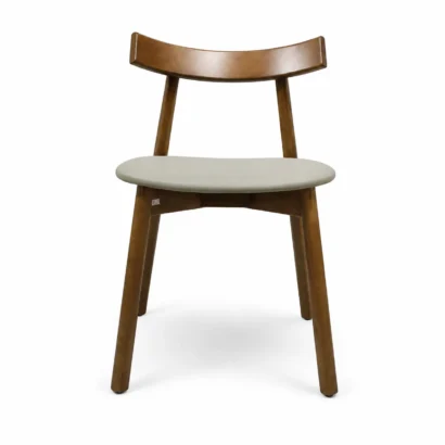 Kennedy-Style Dining Chair with beige upholstered seat for dining rooms in UAE