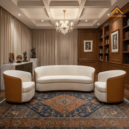 Zenith Luxe Curved Living Room Set Dubai UAE
