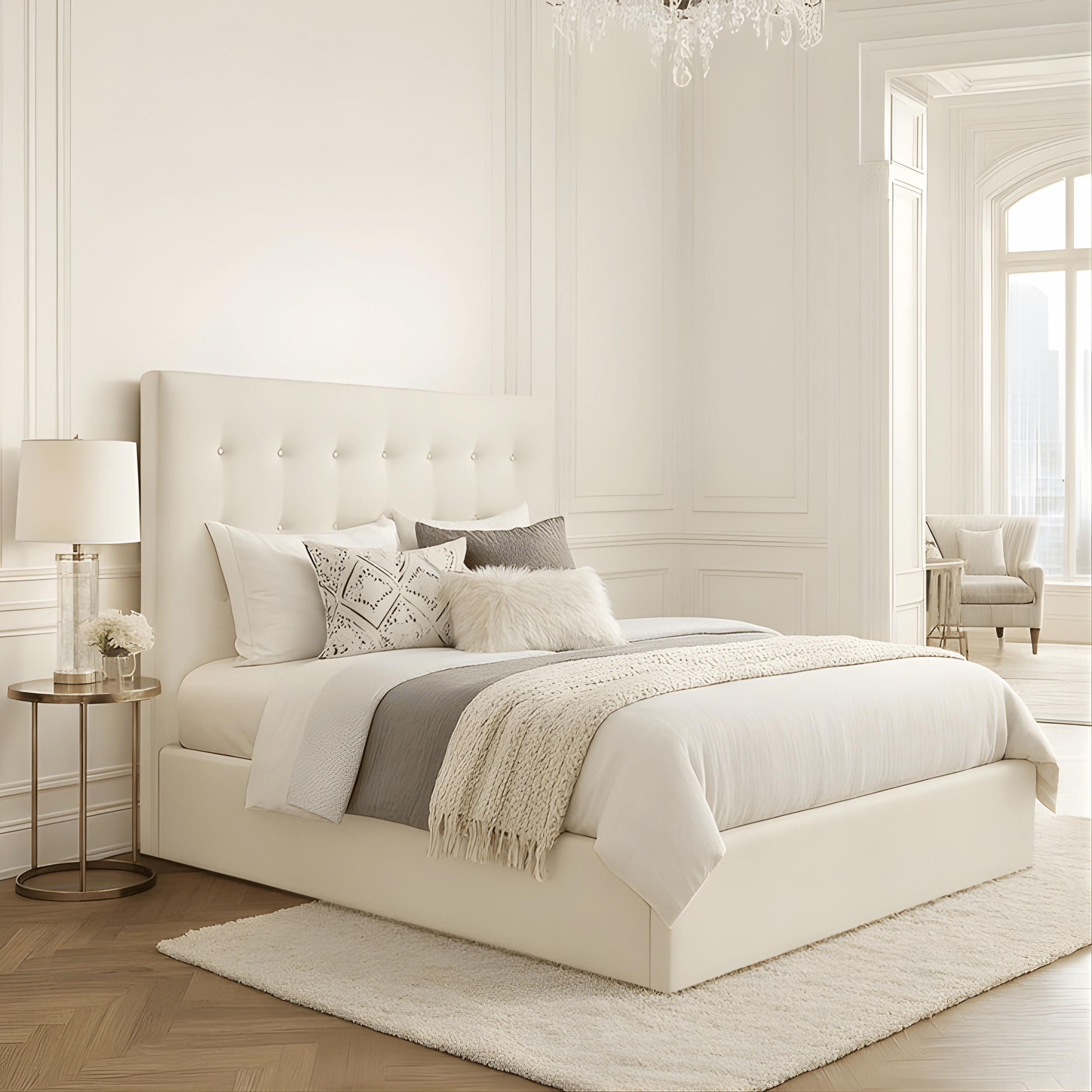 2. Premium bed collection at Ansary Luxury Home Furniture in Dubai, UAE, designed for comfort and elegance