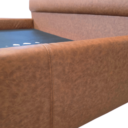 Distinct Horizontal Channel-Tufted Bed Frame in Dubai UAE modern upholstered bedroom furniture