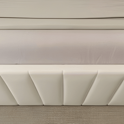 The Queen Storage Bed in Dubai has a vertical panel headboard design.