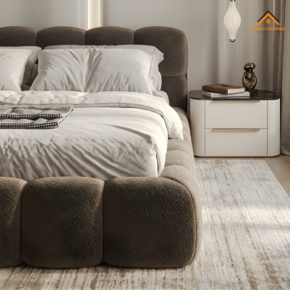 Premium bed UAE featuring low-profile organic modern cloud design as seen in Modern Cloud Bed