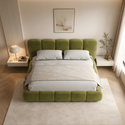 Modern Tufted Furniture Bed in premium fabric designed for stylish UAE homes