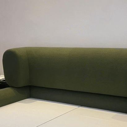 Luxury olive green king bed frame upholstered furniture Dubai UAE