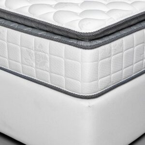 Ansary Serene PT/Deluxe Bonnell Spring Mattress with Medium-Soft Foam, Premium Knitted Fabric, and 27 cm Thickness – Premium Mattress UAE