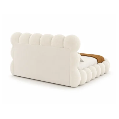 Contemporary Modern Bubble Bed in premium bouclé fabric for luxury furniture collections in Dubai