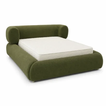 Luxury Queen & King Upholstered Bed Frame Dubai featuring a soft padded headboard