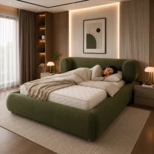 Modern Queen & King Upholstered Bed Frame Dubai with elegant contemporary design