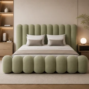 Luxury Modern Bubble Upholstered Bed Frame for contemporary bedroom interiors in Dubai UAE