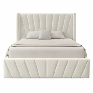 King and Queen Storage Bed in dubai with spacious hydraulic storage and premium upholstered design