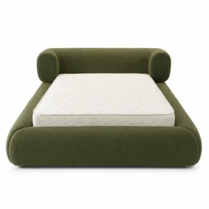 Queen & King Upholstered Bed Frame Dubai with premium fabric headboard for modern bedrooms