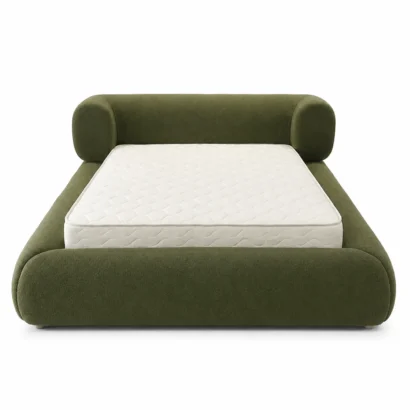 Queen & King Upholstered Bed Frame Dubai with premium fabric headboard for modern bedrooms
