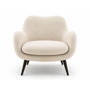 Luxury Vento Armchair Dubai UAE upholstered in premium bouclé fabric by Ansary Furniture