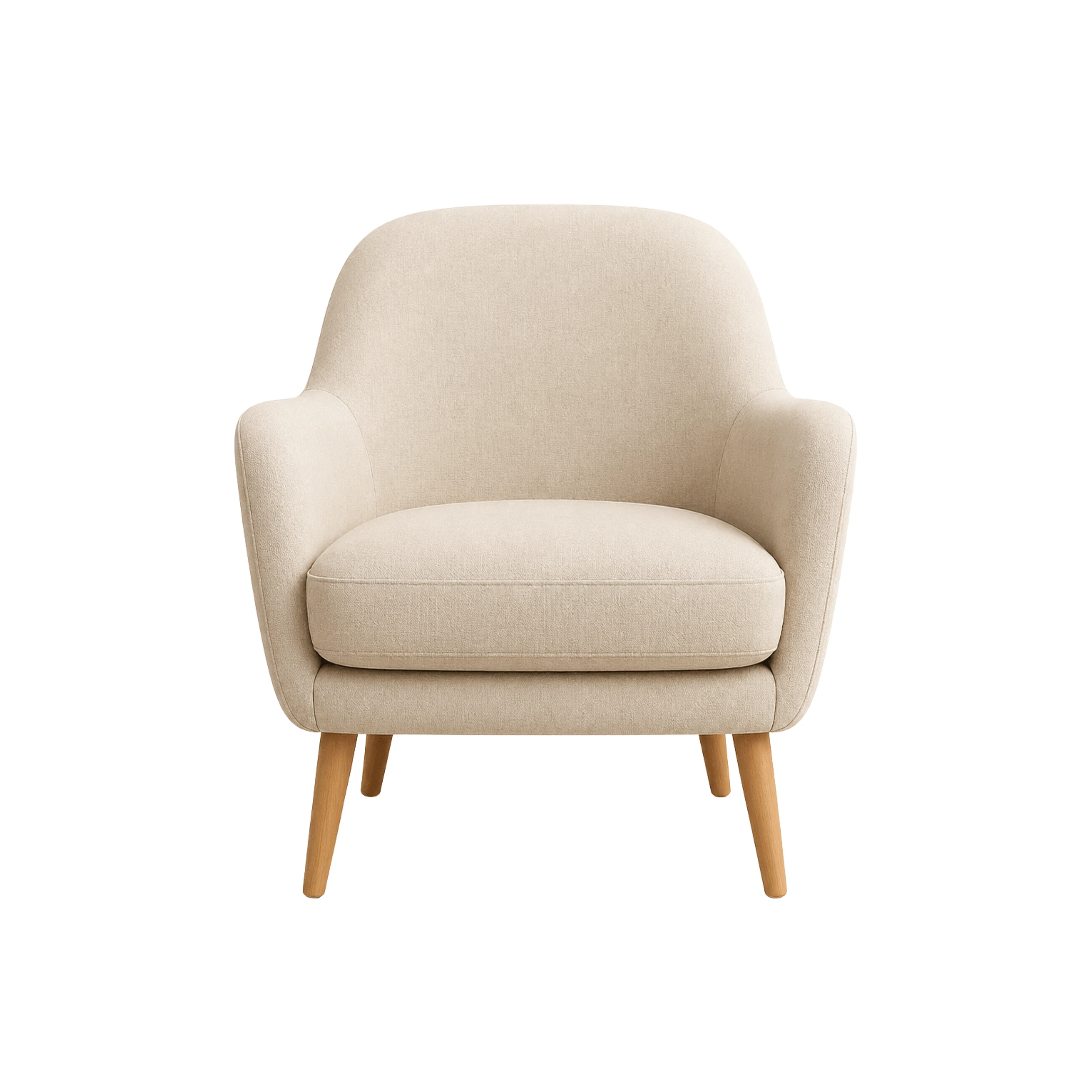 2 Lupin Modular Armchair in premium cream fabric with modern upholstered design by Ansary Furniture UAE