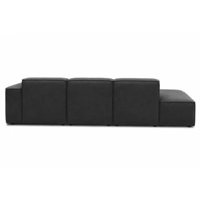 Modern 3-seater sectional sofa in dark grey fabric by Ansary Furniture Dubai UAE