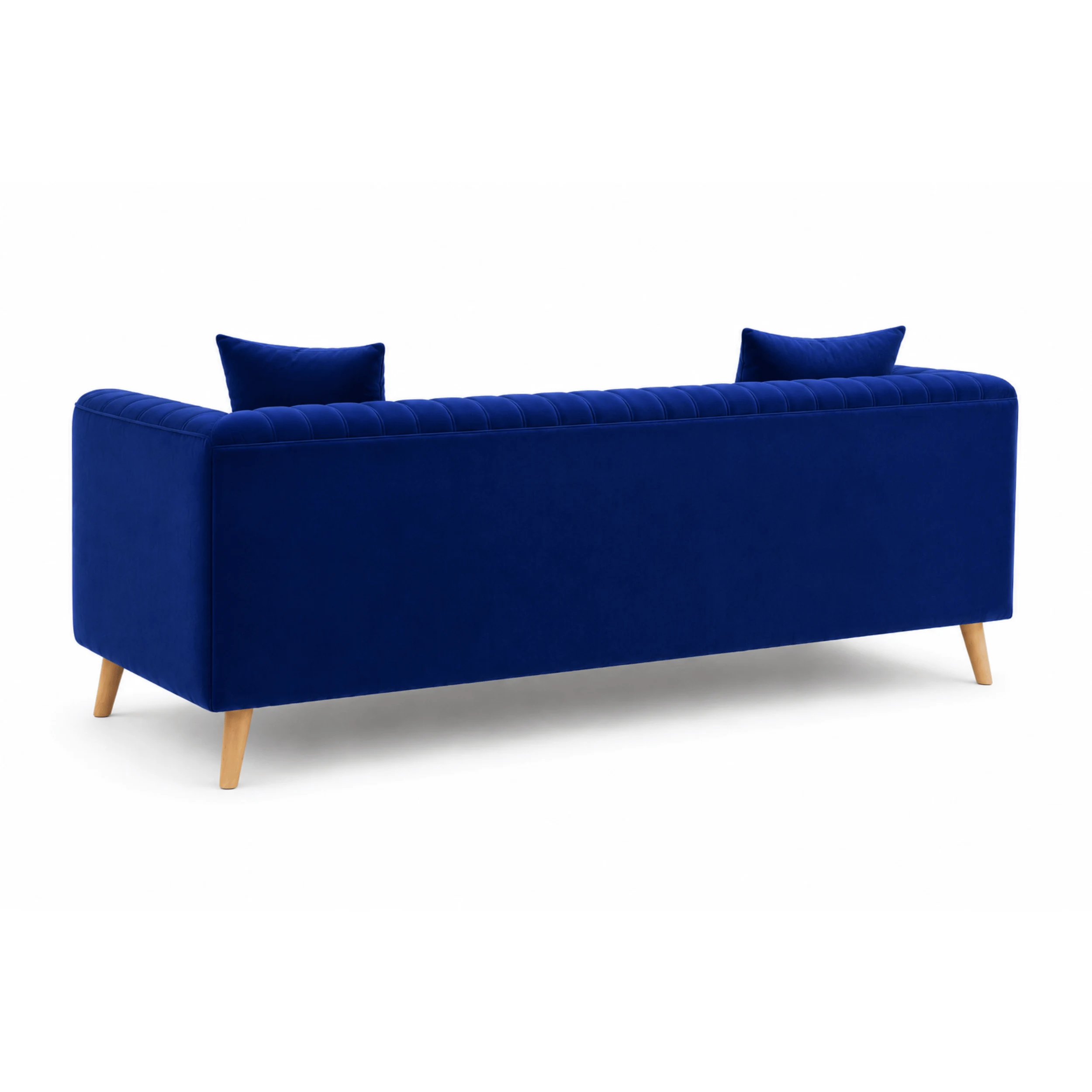 Luxury royal blue 3-Seater Velvet Sofa in Dubai for living rooms and modern UAE homes