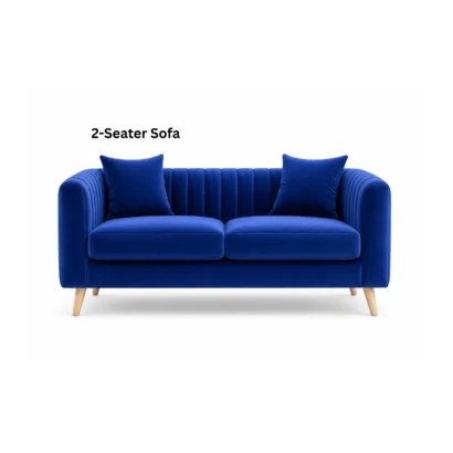 Elegant 3-Seater Velvet Sofa in Dubai with plush cushions and contemporary design