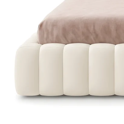 Premium channel tufted upholstered bed designed for villas and apartments in Dubai