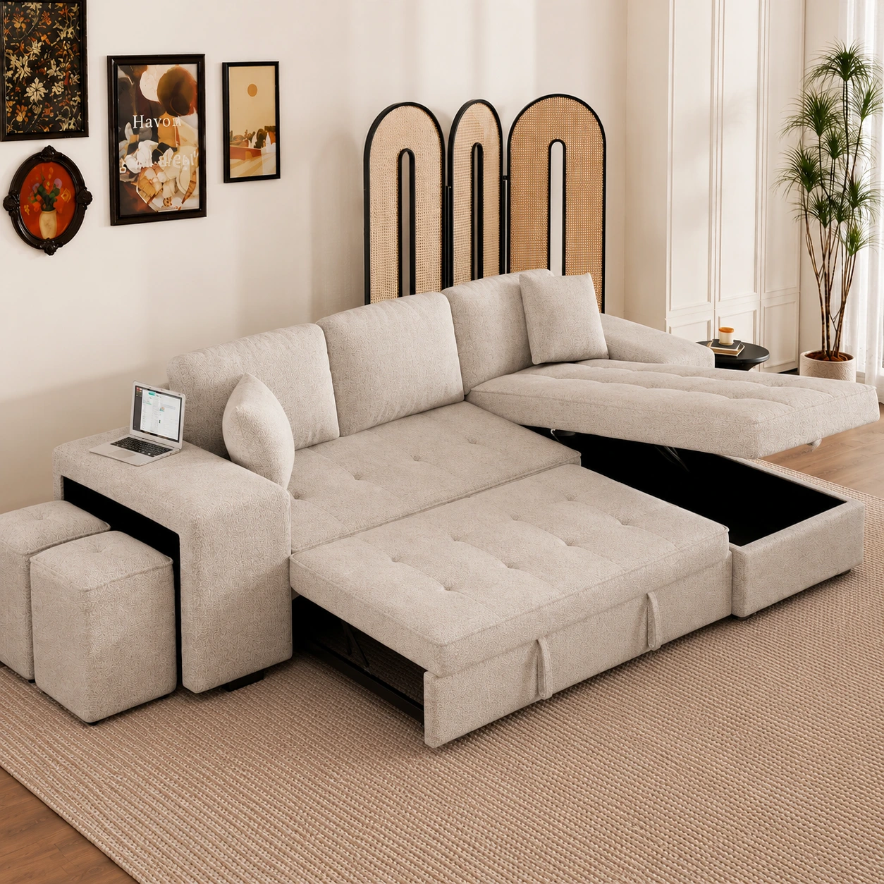 ChatGPT Image Jul 16, 2026, 06_11_41 PM Ansary Nova L-Shape Storage Sofa Bed with Chaise & Ottoman